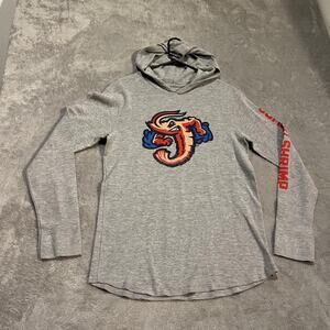 Jacksonville Jumbo Shrimp Shirt Hoodie Womens Large MILB Baseball Long Sleeve